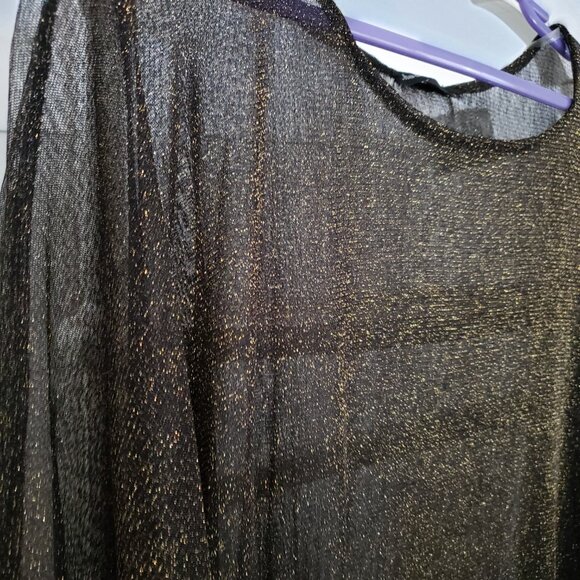 Cha Cha Vente Black Sheer Tunic - Picture 4 of 5